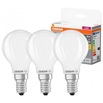 Żarówka LED /3szt./ Kulka E14 4W=40W 470lm 2700K ciepła biel OSRAM (4058075819399)