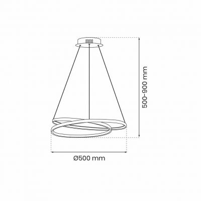 Lampa wisząca ring czarna LUCERO LED Milagro (ML7948)