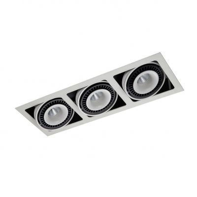 ITALUX lampa wpuszczana sufitowa Alesso LED, zintegrowany 54W AC:100-240V 4100 lm 3000K IP20 kolor - (GL7116-3/54W WH+BL)