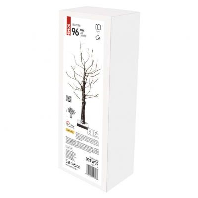 Świąteczne drzewko 96LED 60cm ciepła biel IP20 timer EMOS (DCTW09)