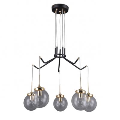 ITALUX lampa wisząca Domenico E14 5W 220-240 IP20 kolor - czarny mat, złoty (PNPL-43232-5A)