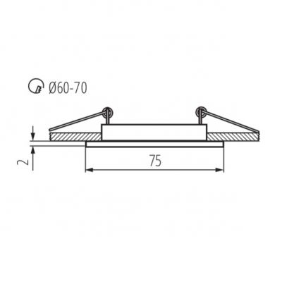 Oprawa punktowa oczko 1x50W GX5,3 IIIkl. 12-V IP20 NAVI CTX-DS10-SN satynowy nikiel 04695 KANLUX (4695)