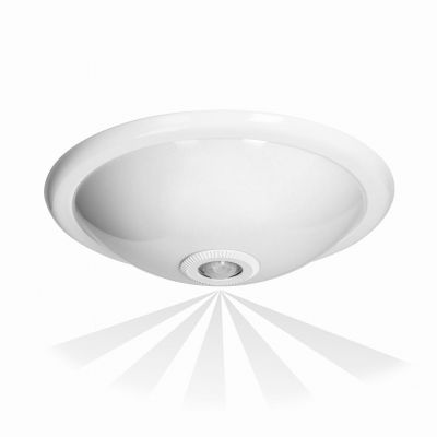 ROVO PC plafon oświetleniowy z czujnikiem ruchu 360st, 2x40W, E27 IP20 policarbon mleczny CL/2xE27R-2 ORNO (CL/2xE27R-2)