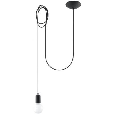 Sollux Lampa wisząca EDISON 1 LONG czarny SL.0369 (SL.0369)