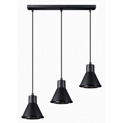 Sollux Lampa wisząca TAZILA 3 czarna [ES111] SL.0990 (SL.0990)