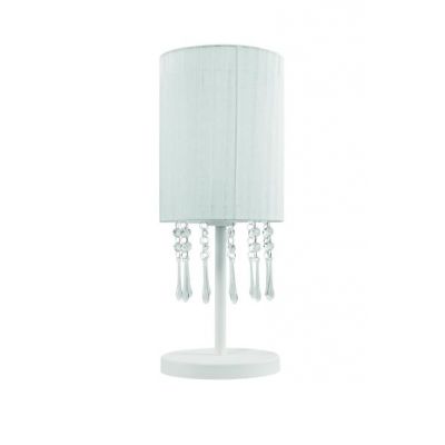 Lampex Lampa stołowa Wenecja biała E27 1x60W (153/LM BIA)