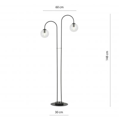 Emibig Żyrandol ARCHI LP2 BL TRANSPARENT E14 10W MAX LED 1286/LP2 (1286/LP2)