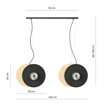 Emibig Lampa wisząca SOHO  4 BL GRAFIT E14 10W MAX LED 1302/4 (1302/4)
