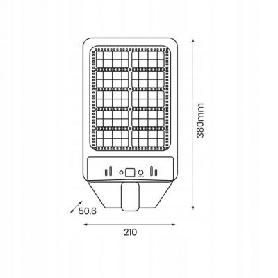 Latarnia solarna Kers 200W 1200lm 6500K EKO0546 MILAGRO  (EKO0546)