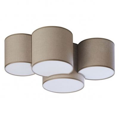 TK Lighting plafon Mona 4xE27 biało/brązowy 6592 (6592)