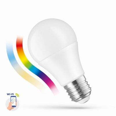 Żarówka LED Wi-Fi ściemnialna 9W E27 RGBW+CCT+DIM Wi-Fi SMART Spectrum (WOJ+14412)