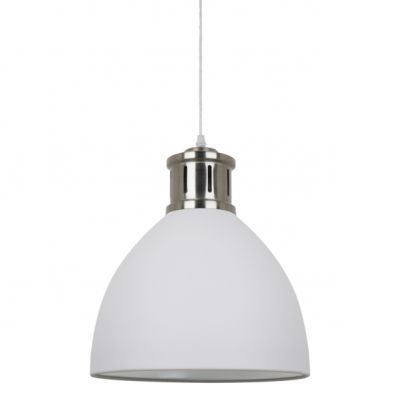 ITALUX lampa wisząca Lola E27 60W 220-230V IP20 kolor - biały, nikiel satynowany (MD-HN8100-WH+S.NICK)