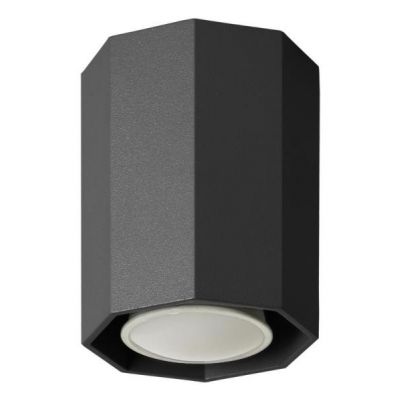 Lampex lampa sufitowa Okta 10 czarna GU10 1x40W (745/10 CZA)