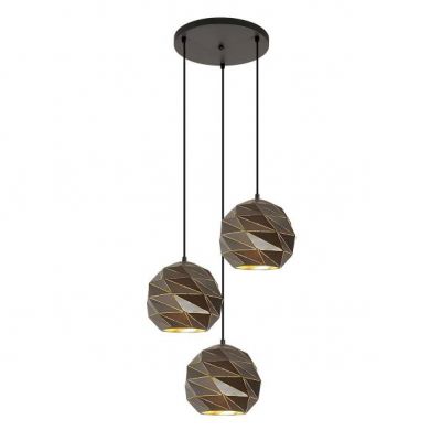 ITALUX lampa wisząca Palermo (PND-2424-3S-GR+GD)