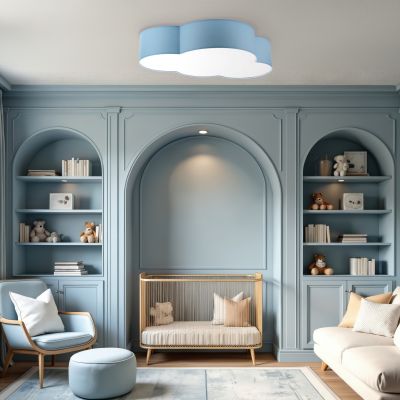 Plafon do pokoju dziecięcego Cloud 4xE27 niebieski 45cm 6071 Tk Lighting (6071)