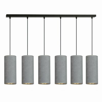 Emibig lampa wisząca Bente 6 6xE27 szara/czarna 1060/6 (1060/6)