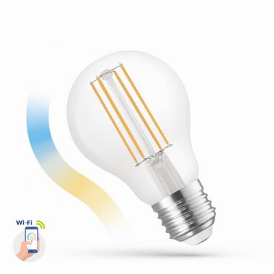 Żarówka LED Wi-Fi ściemnialna 5W COG E27 CCT DIMM Clear SMART WOJ+14418 SMART  WOJ+14418 Spectrum Led (WOJ+14418)