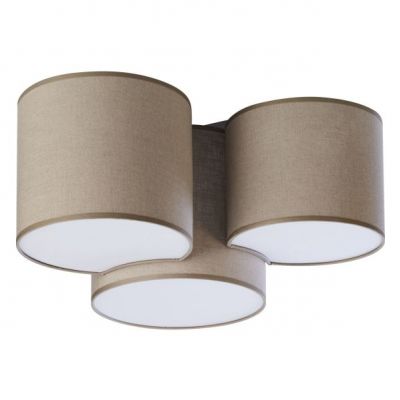 TK Lighting plafon Mona 3xE27 biało/brązowy 6591 (6591)