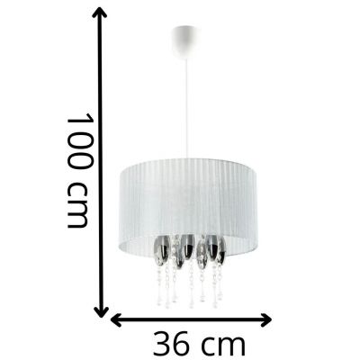 Lampa wisząca Camilla biała E27 1x60W (661/1 BIA)