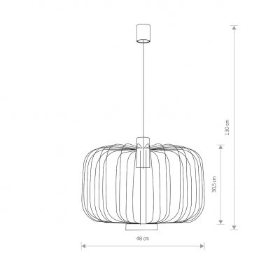 Lampa wisząca ALLAN BLACK I ZWIS NOWODVORSKI (6941)