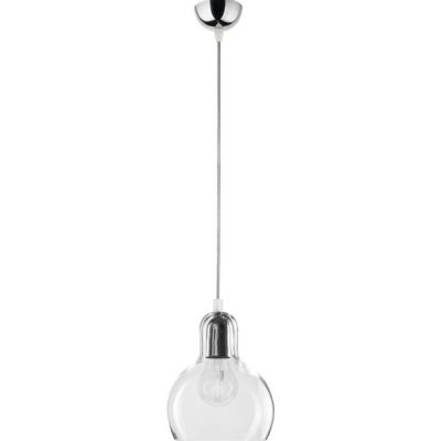 TK-Lighting lampa wisząca MANGO srebrny/transparentny 1xE27 600 (600)