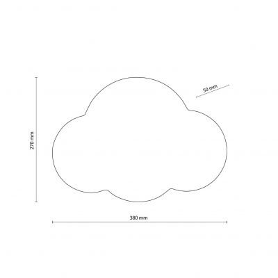 Kinkiet CLOUD szara 2xG9 chmurka do pokoju dziecięcego 4965 TK Lighting (4965)