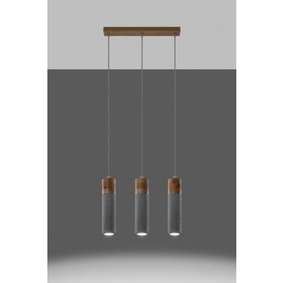 Sollux Lampa wisząca ZANE 3 szara SL.0967 (SL.0967)