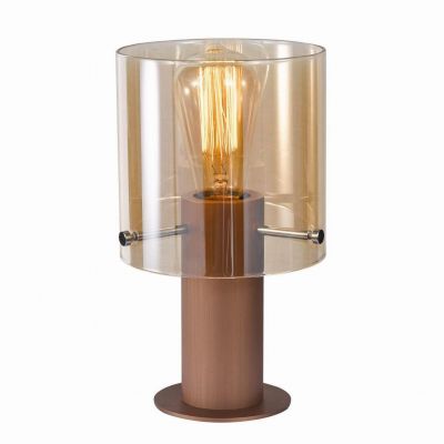 ITALUX lampa biurkowa Javier E27 60W 220-240V IP20 kolor - brąz antyczny, czarny (MT17076-1A)