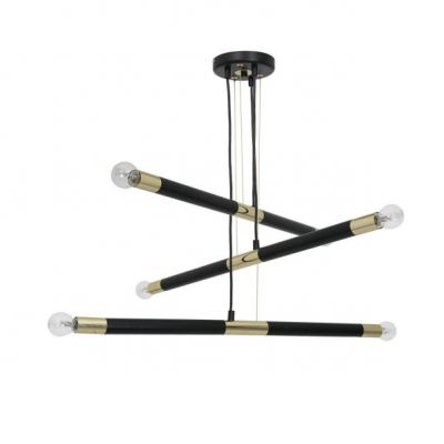 Milagro lampa wisząca Bastone 6xE14 czarno/złota MLP6565 (MLP6565)