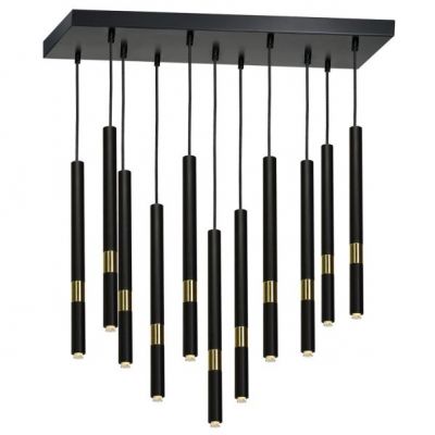 MILAGRO Lampa wisząca MONZA BLACK/GOLD 11xG9 8W (MLP6386)