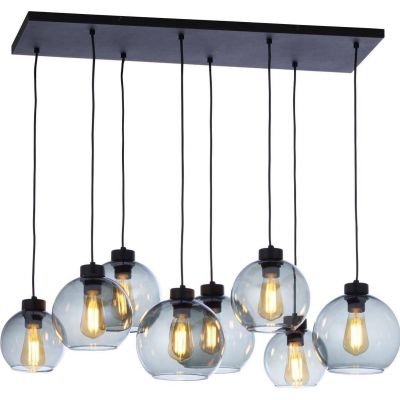 TK-Lighting lampa wisząca Cubus Graphite 8xE27 max 60W czarna/grafit (4113)