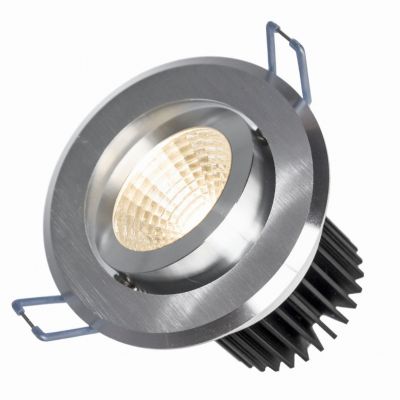 FIALE II 6W COB 38st 230V CW OCZKO LED pierścień szczotkowane aluminium  SLI021030CW Spectrum Led (SLI021030CW)