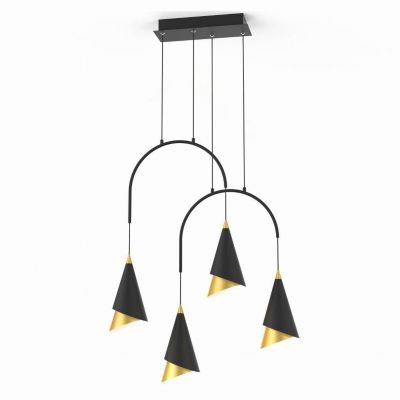 ITALUX lampa wisząca Raalto LED, zintegrowany 21W 220-240V 588 lm 3000K IP20 kolor - czarny, złoty (PND-433128-3)