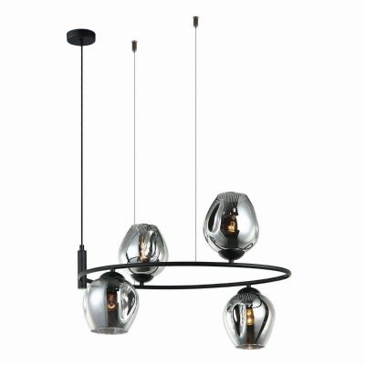ITALUX lampa wisząca Roxane E27 40W 220-240V IP20 kolor - czarny (MDM-4046-4 BK+SG)