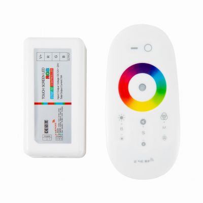 Sterownik LED RGB RF 6A 72W z białym pilotem dotykowym LH-8/5 ORNO (LH-8/5)