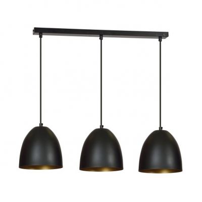 Emibig lampa wisząca LENOX 3 BLACK / GOLD E27 60W MAX 410/3 (410/3)