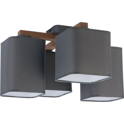 TK-Lighting lampa sufitowa Tora Grey 4xE27 max 60W grafit/sosna szczotkowana (4166)