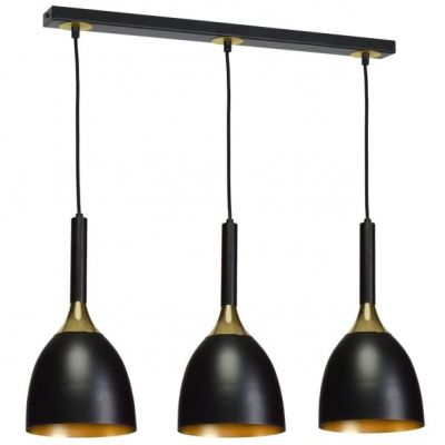 Milagro lampa wisząca Clark 3xE27 czarno/złota MLP6222 (MLP6222)
