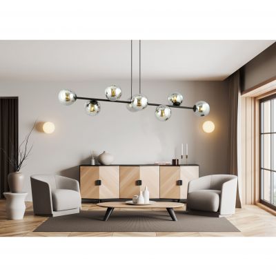 Emibig lampa wisząca Rossi 8 8xE14 grafitowa 875/8 (875/8)