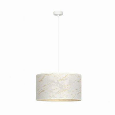 Emibig lampa wisząca BRODDI 1 WH MARBEL WHITE E27 60W MAX 1049/1 (1049/1)