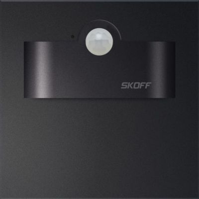 Oprawa schodowa LED Tango Short LED PIR 120 Motion Sensor Light 2,4W 230V AC 3000K barwa ciepła IP20 czarny mat  SKOFF (MN-TAN-D-H-1-ML-ML-01)