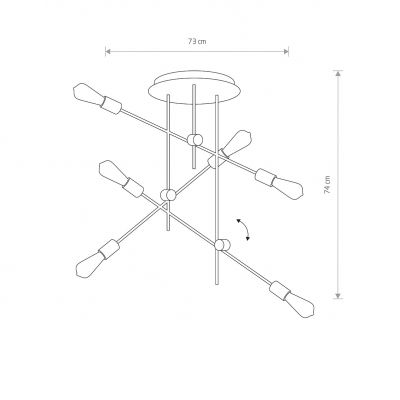 Lampa sufitowa AXIS VI 9297 NOWODVORSKI (9297)