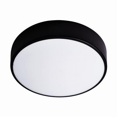 OVO plafon LED 43W, 4000K, 4750lm, czarna stal, klosz szklany matowy, IP20, O 400 AD-PL-6290BLSM4 ORNO (AD-PL-6290BLSM4)
