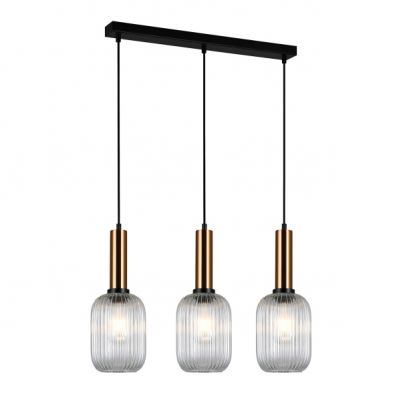 ITALUX lampa wisząca Antiola E27 40W 220-240V IP20 kolor - mosiężny (PND-5588-3M-BRO+CL)