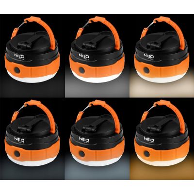 Lampa biwakowa akumulatorowa 500 lm powerbank + dynamo 3w1 SMD LED 99-118 NEO TOOLS GTX (99-118)
