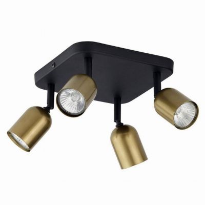 TK-Lighting lampa sufitowa Top 4xGU10 LED max 50W czarna/złota (3307)