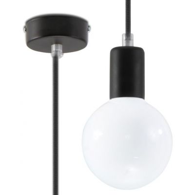 Sollux Lampa wisząca EDISON czarna SL.0152 (SL.0152)