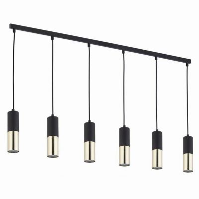 TK-Lighting lampa wisząca Elit Black 6x GU10 - 50W  czarna/złota (4368)