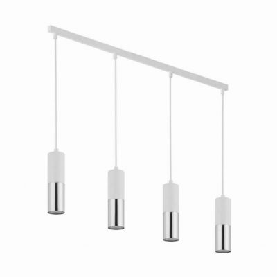TK-Lighting lampa wisząca Elit White 4x GU10 - 50W biało-złota (4357)