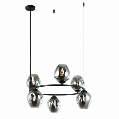 ITALUX lampa wisząca Roxane E27 40W 220-240V IP20 kolor - czarny (MDM-4045-6 BK+SG)